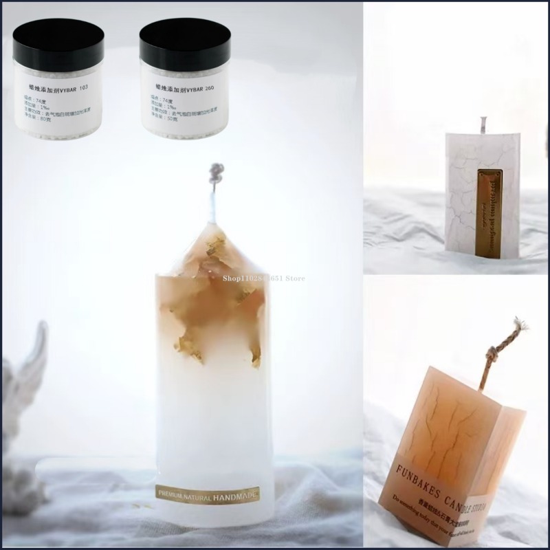 Candle Making Wax - 香り付きキャンドル添加剤 Vybar 260/103 DIY 手作り大豆ワックスパラフィン 気泡/白い斑点を除去