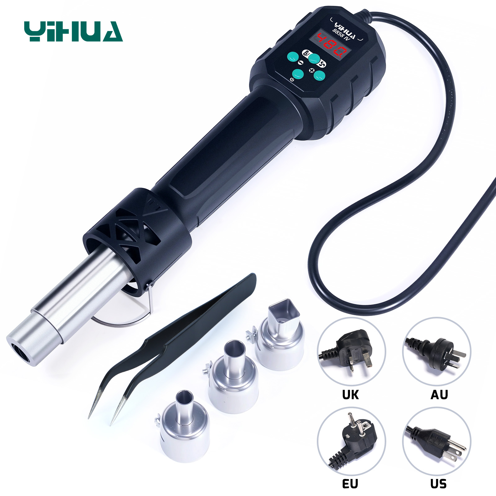 YIHUA ホットエアガン温度調整可能 8858-IV 70 - Heat Gun Embossing のレビューと価格