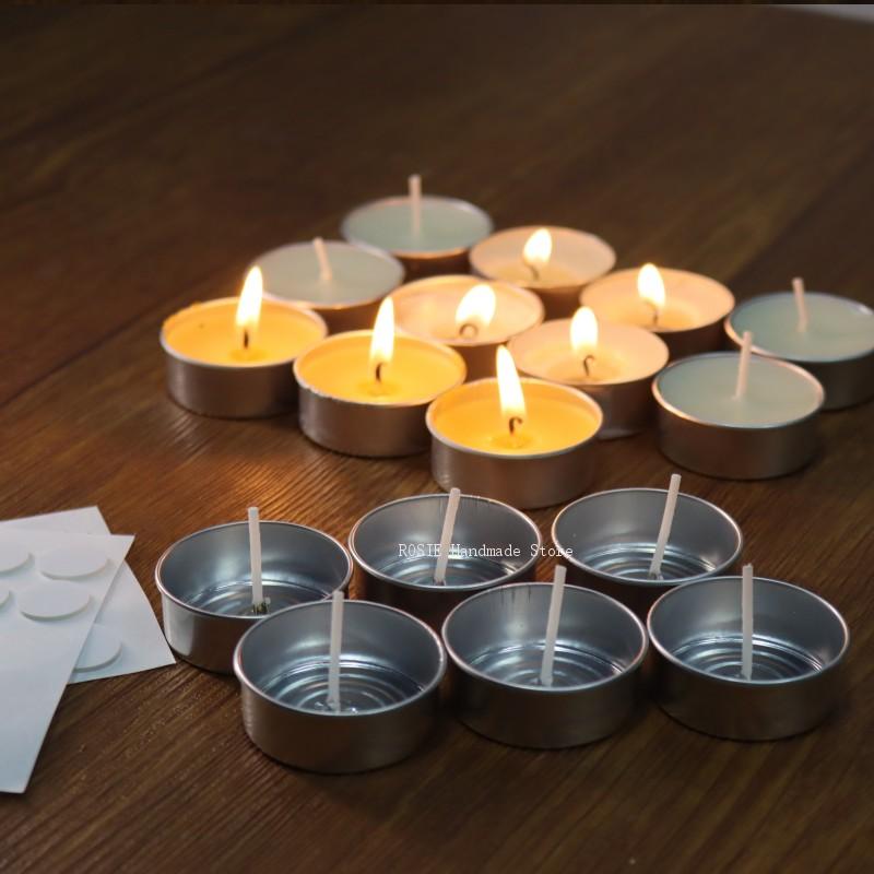 空のティーワックス丸型アルミボックス100ウィックステッカー - Candle Making Tips のレビューと価格
