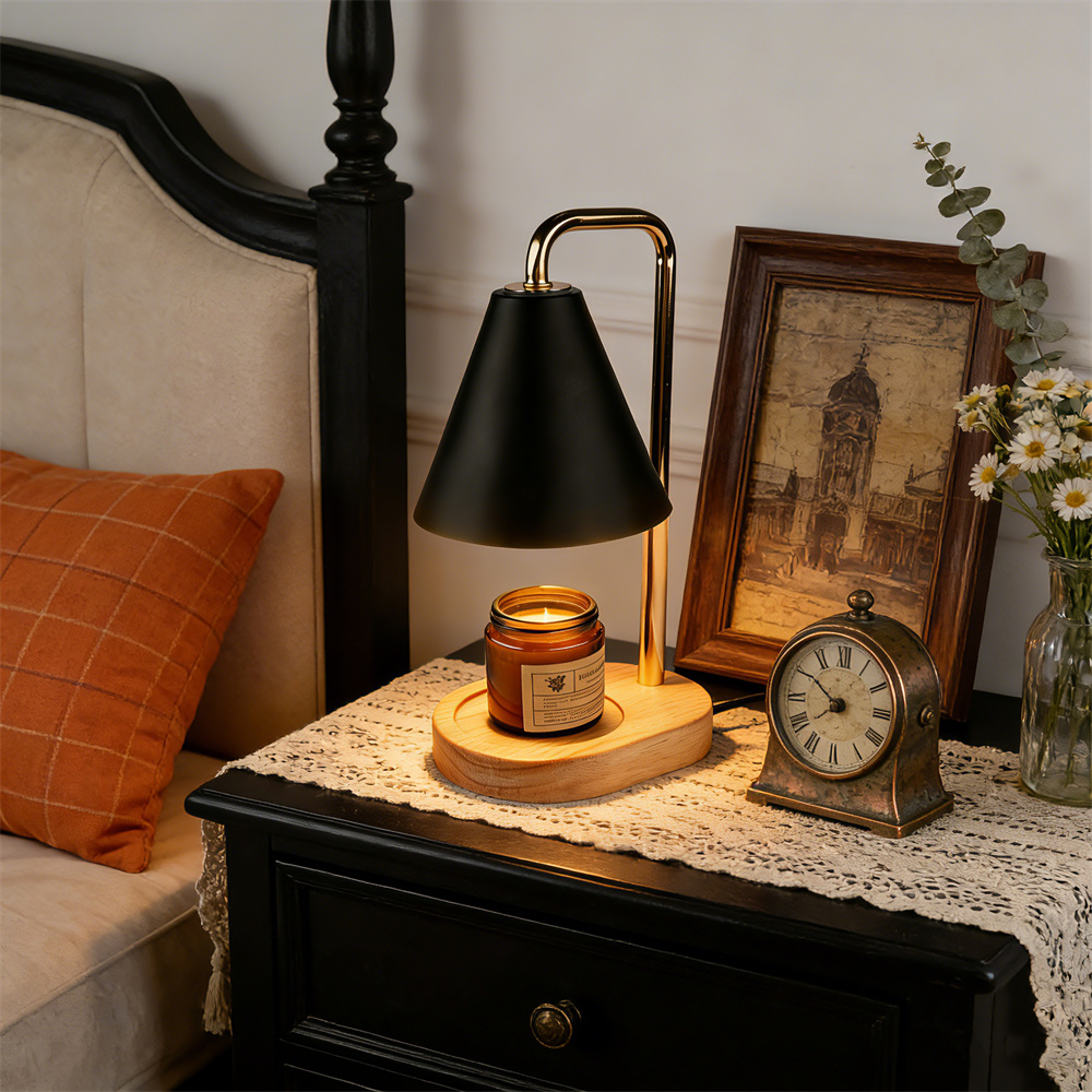 タイマー付き調光可能なブラックキャンドルウォーマーランプ、ワ - Candle Making Wax Melter のレビューと価格