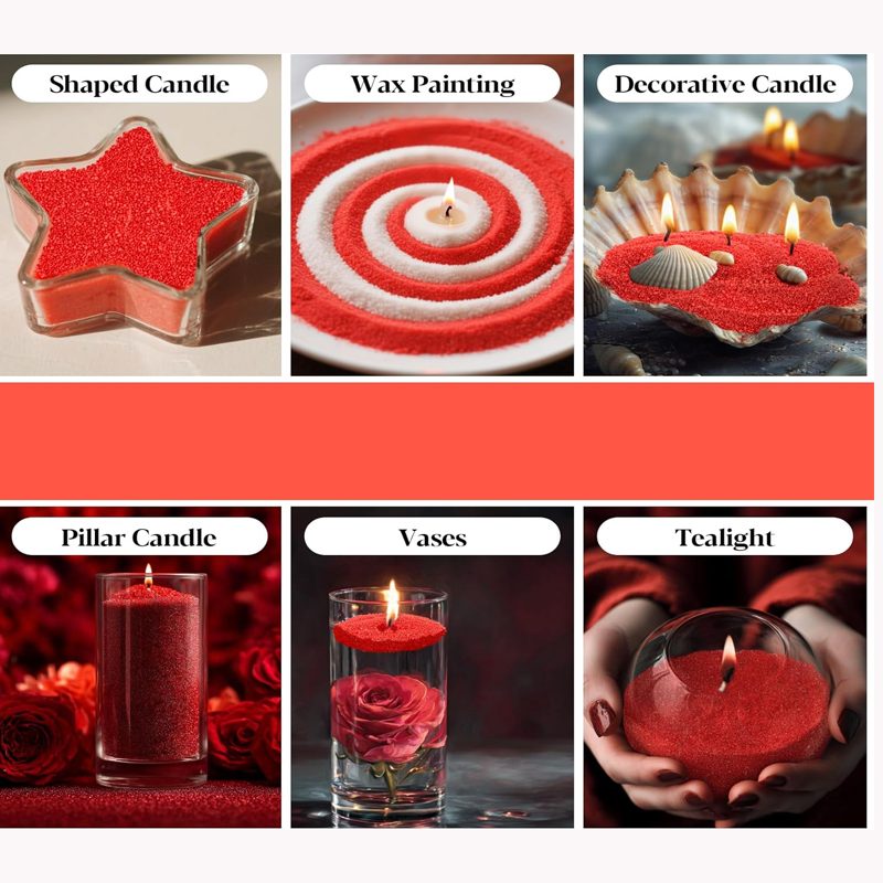 100G グリーン ホワイト レッド サンド パール キャン - Candle Making Wax のレビューと価格
