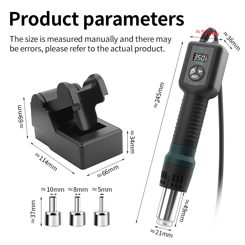 LUXIANZI ミニ電気ヒートガン 250 ° C/350 - Heat Gun Embossing のレビューと価格