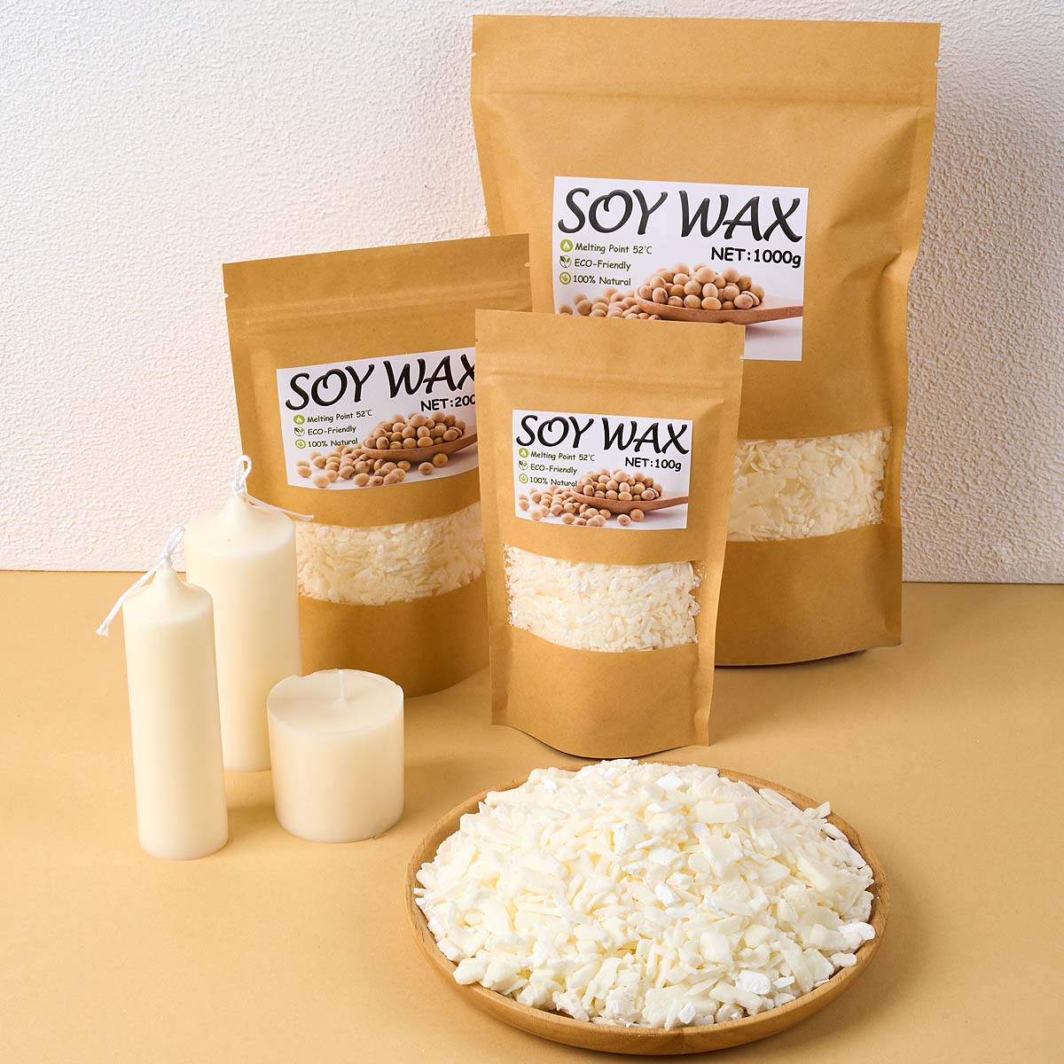 1 ポンドピュアホワイト大豆ワックス DIY 手作りキャンド - Candle Making Tips のレビューと価格