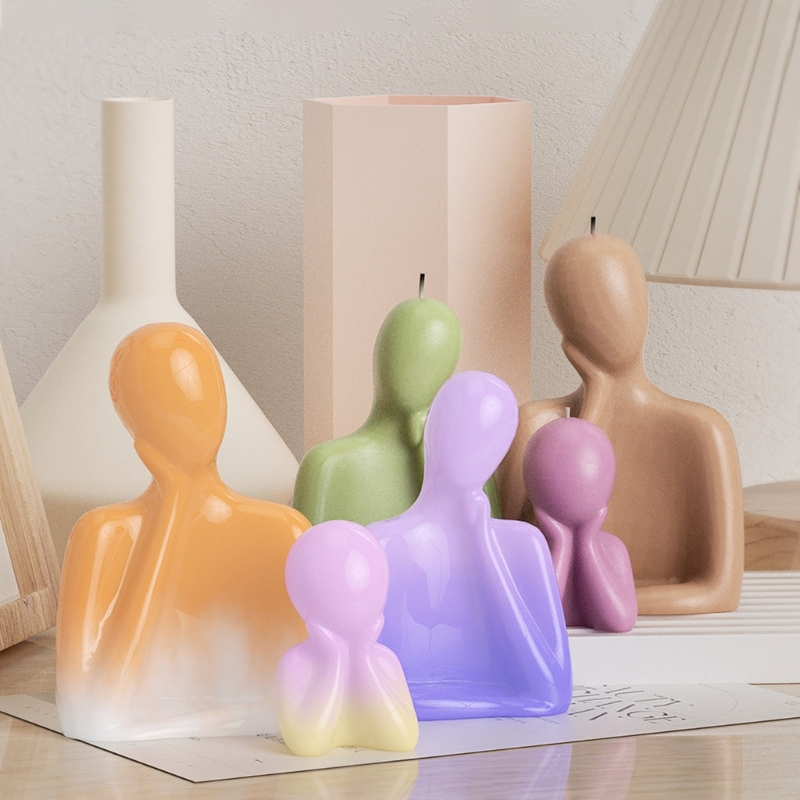 家族のための3Dシリコーンキャンドル,抽象芸術の体,ベントキ - Candle Making Wax のレビューと価格