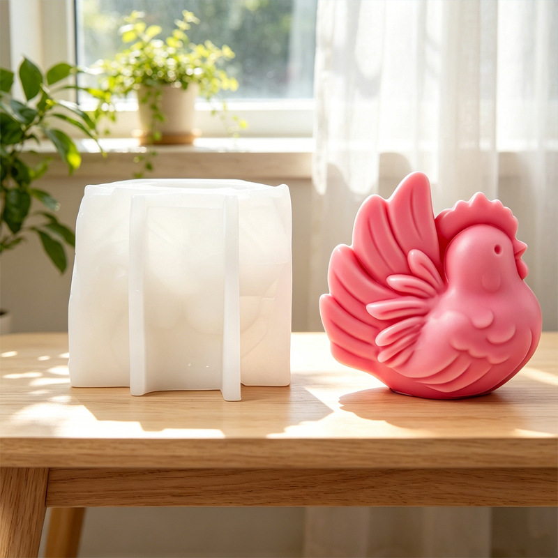 漫画の鶏シリコンキャンドル型、3D鶏型ソイワックスキャンドル - Candle Making Tips のレビューと価格